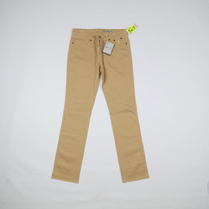 Jeckerson Pantalone Beige W32 Donna Deadstock W/Tags