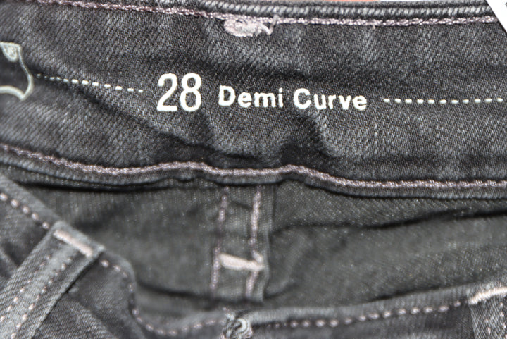 Levi's Mid Rise Skinny Jeans Nero W28 L32 Donna
