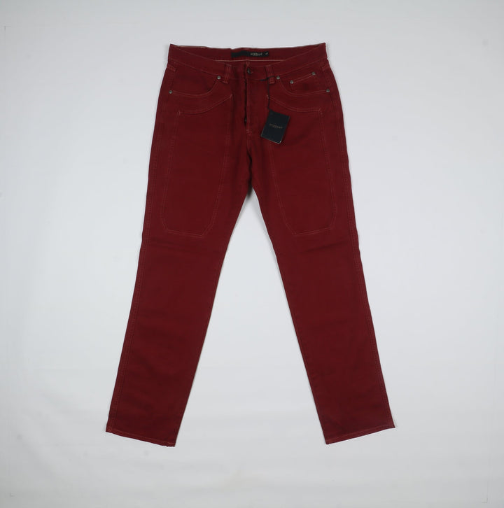 Jeckerson Pantalone Bordeaux W40 Uomo Deadstock W/Tags