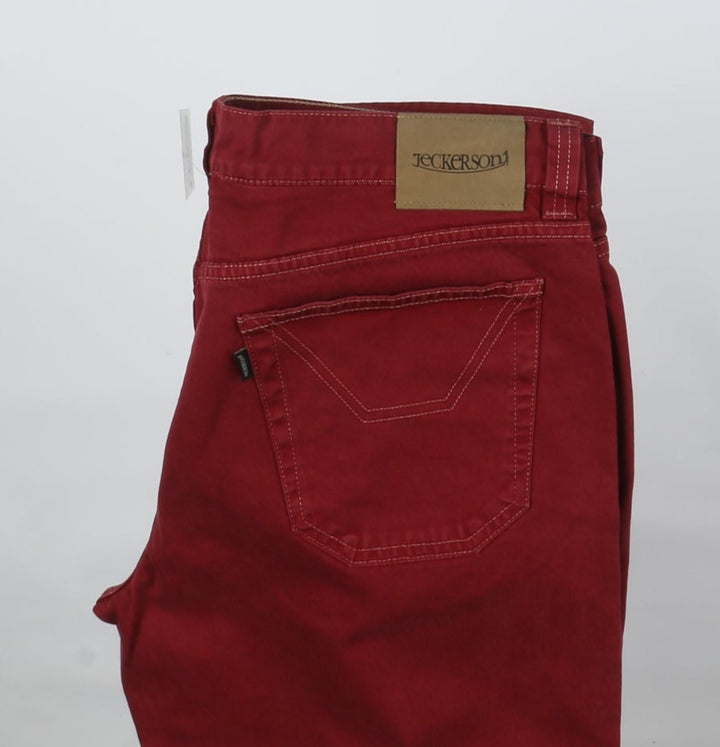 Jeckerson Pantalone Bordeaux W40 Uomo Deadstock W/Tags