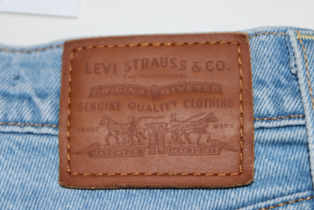 Levi's Premium Ribcage Straight Big E Jeans Denim W23 L27 Donna