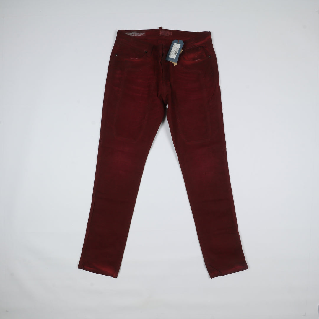 Jeckerson Pantalone Bordeaux W40 Uomo Deadstock W/Tags