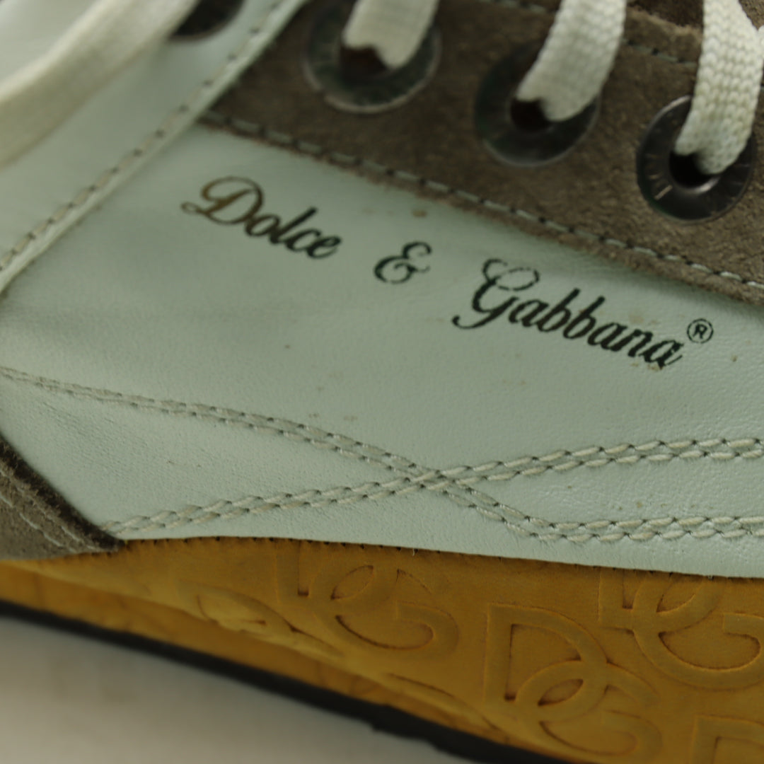 Dolce & Gabbana Scarpe Bianche e Beige Eu 41 Uomo