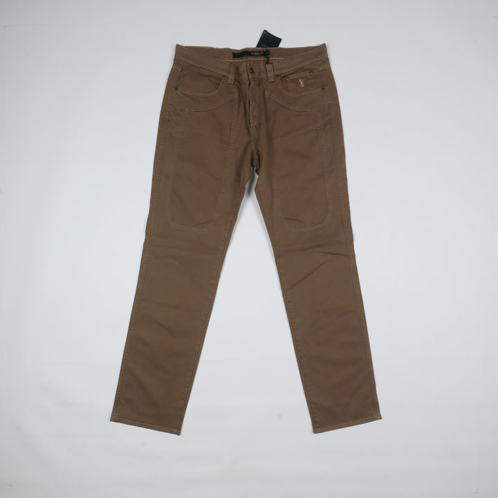 Jeckerson Pantalone Fustagno Marrone W40 Uomo Deadstock W/Tags