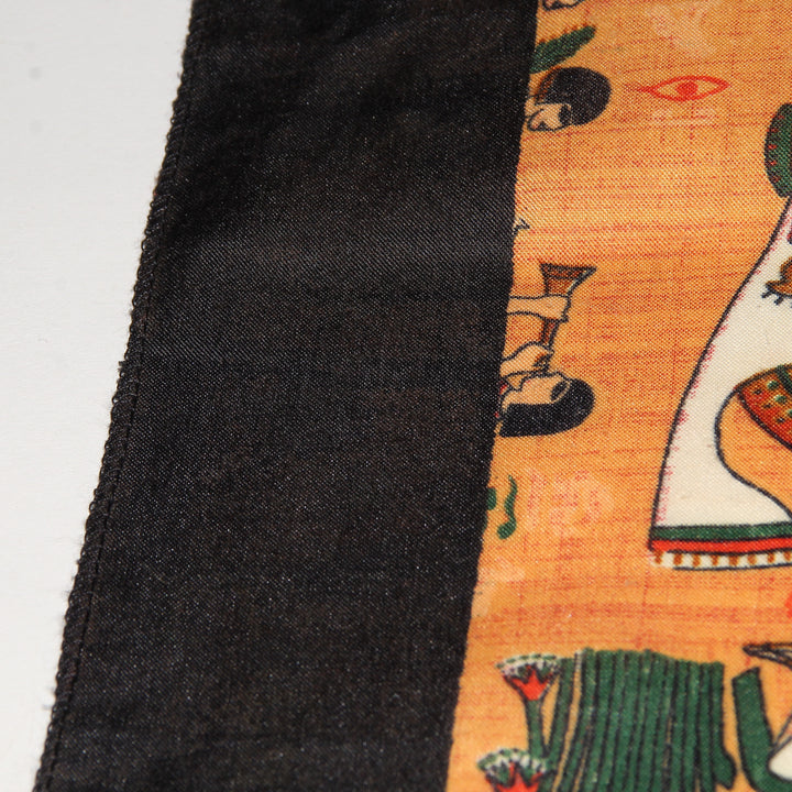 Foulard Vintage in Cotone Nero Unisex