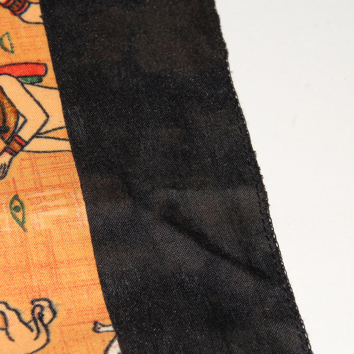 Foulard Vintage in Cotone Nero Unisex