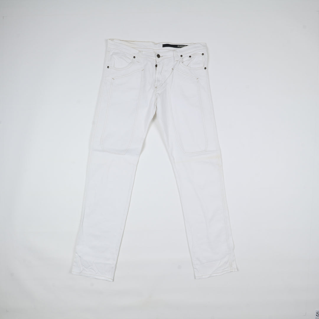 Jeckerson Pantalone Bianco W38 Uomo