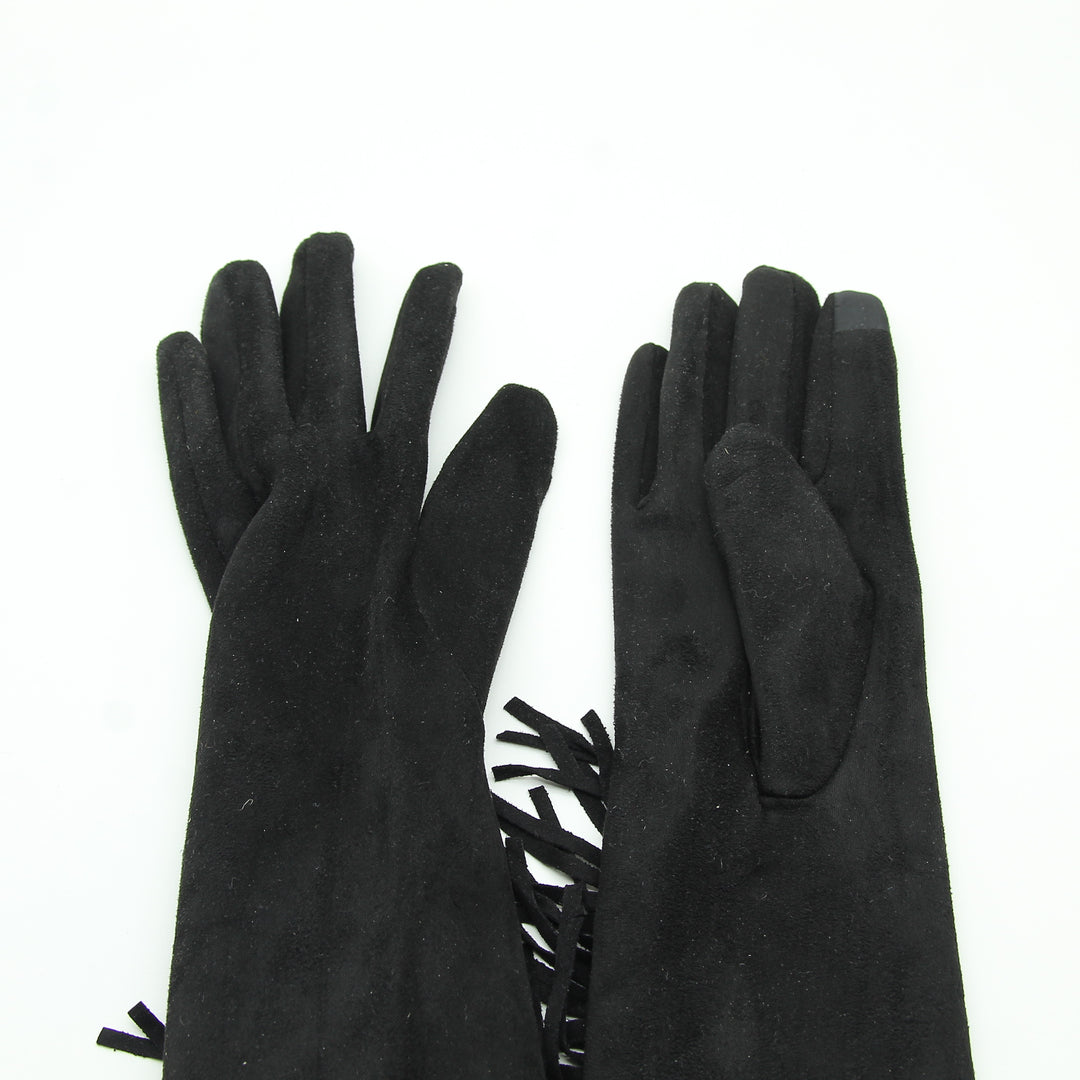 Guanti Neri con Frange Donna Deadstock w/Tags