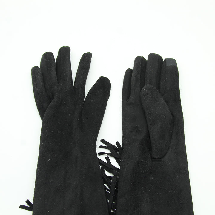 Guanti Neri con Frange Donna Deadstock w/Tags