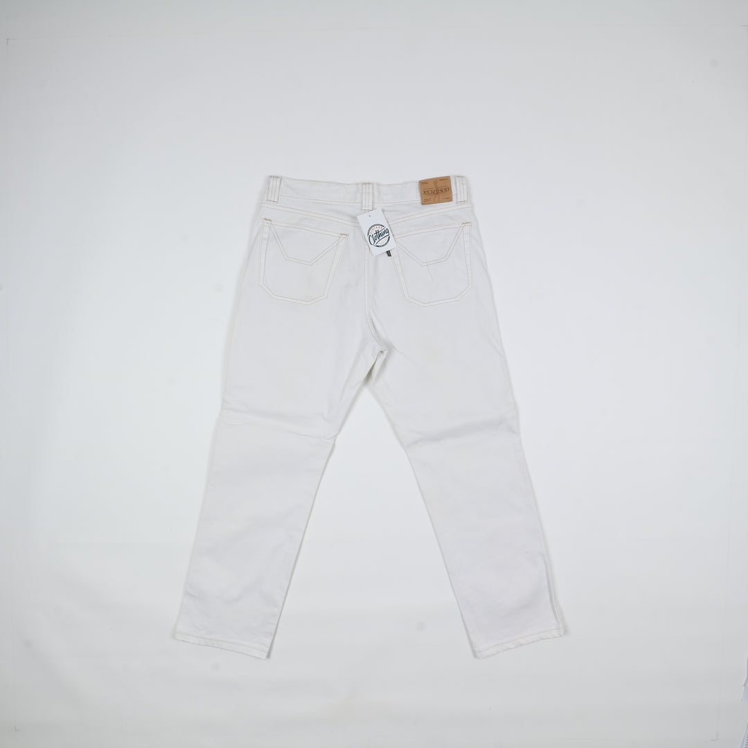 Jeckerson Pantalone Bianco W34 Unisex