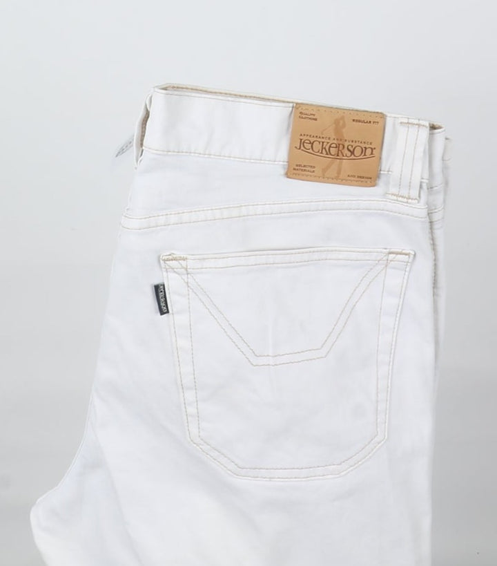 Jeckerson Pantalone Bianco W34 Unisex