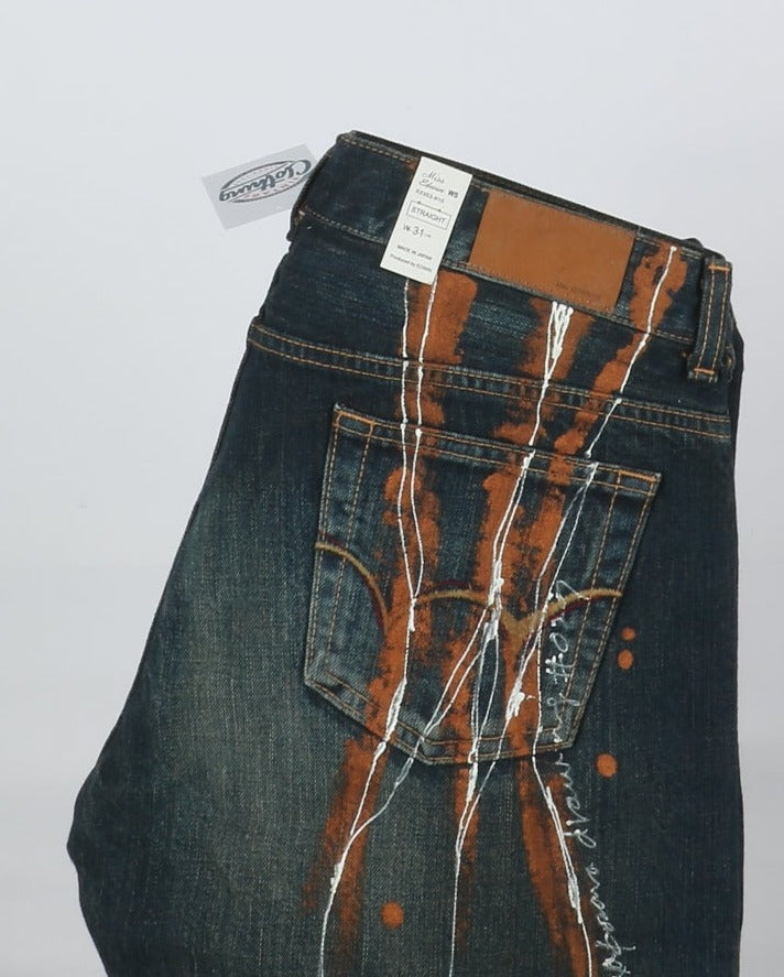 Edwin Miss Edwin Jeans Vintage Denim Taglia W31 L32 Donna Deadstock w/Tags Made in Japan
