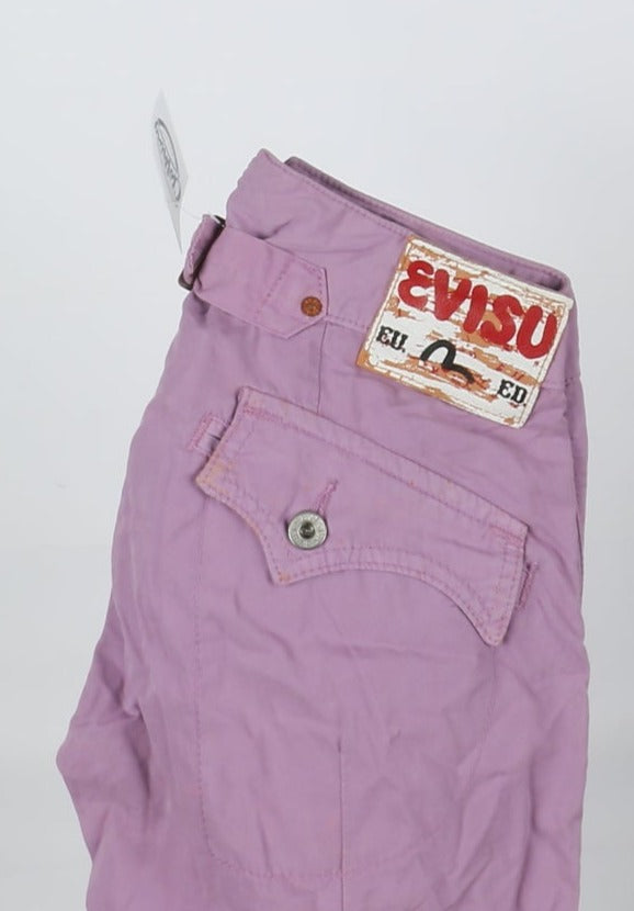 Evisu Jeans Capri Martingala Vintage Viola Taglia W27 Donna Deadstock