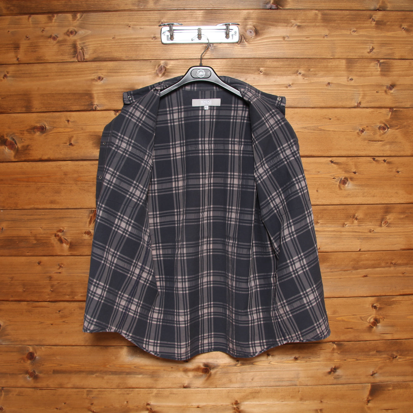 Versace Jeans Couture Camicia Grigio a Quadri Taglia XL Uomo