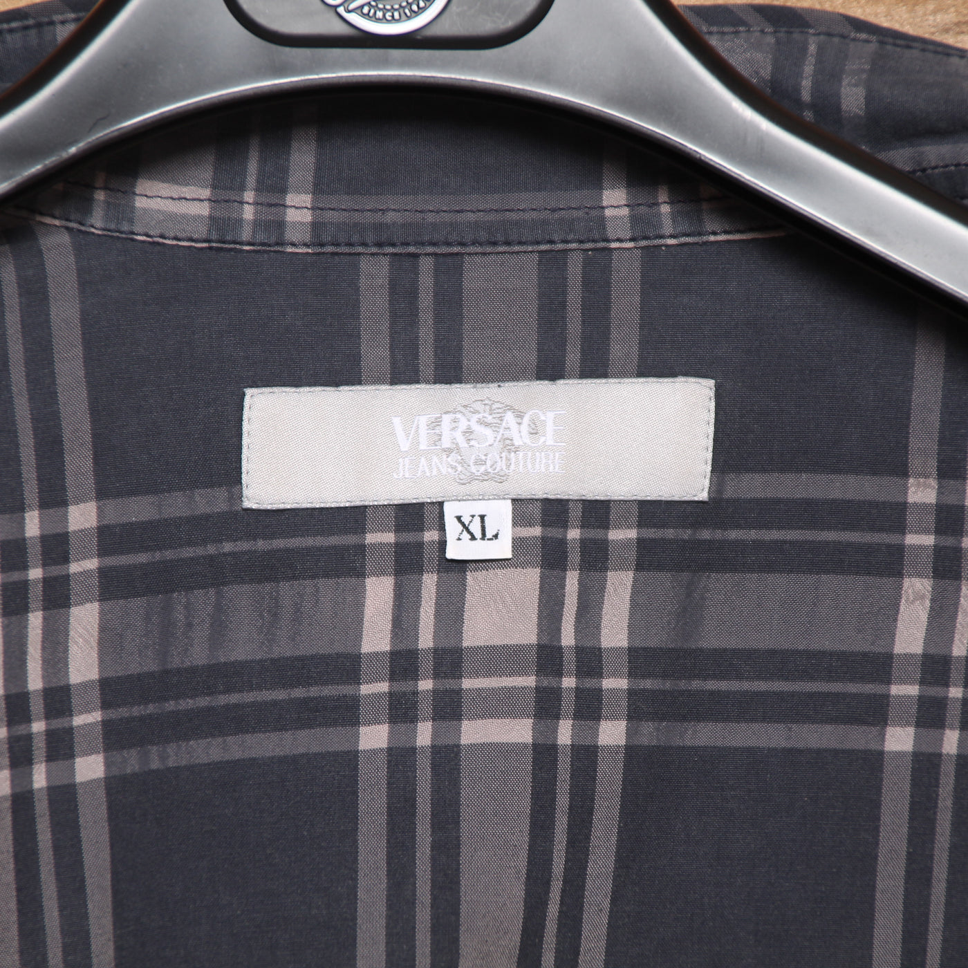 Versace Jeans Couture Camicia Grigio a Quadri Taglia XL Uomo