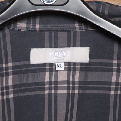 Versace Jeans Couture Camicia Grigio a Quadri Taglia XL Uomo