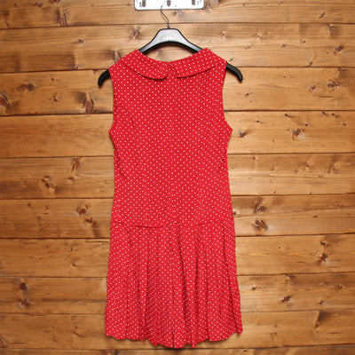 Moschino Cheap and Chic Vestito a Pantalone Vintage 60'/70' Rosso a Pois Taglia 42 Donna