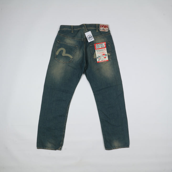 Evisu Jeans Vintage Denim Taglia W32 Uomo Deadstock w/Tags