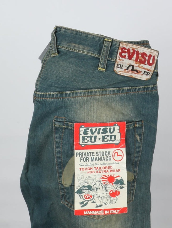 Evisu Jeans Vintage Denim Taglia W32 Uomo Deadstock w/Tags