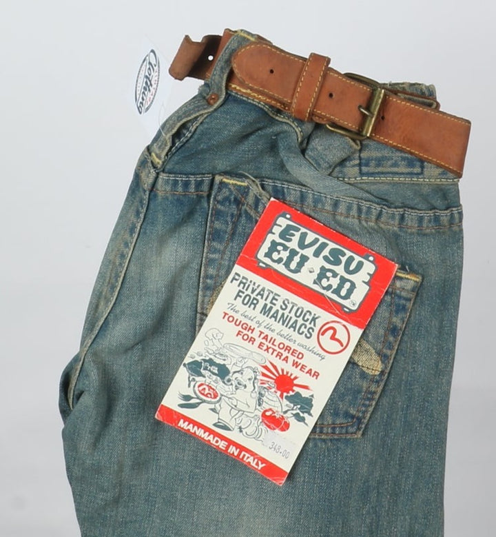 Evisu Jeans Vintage Denim Taglia W28 Donna Deadstock w/Tags