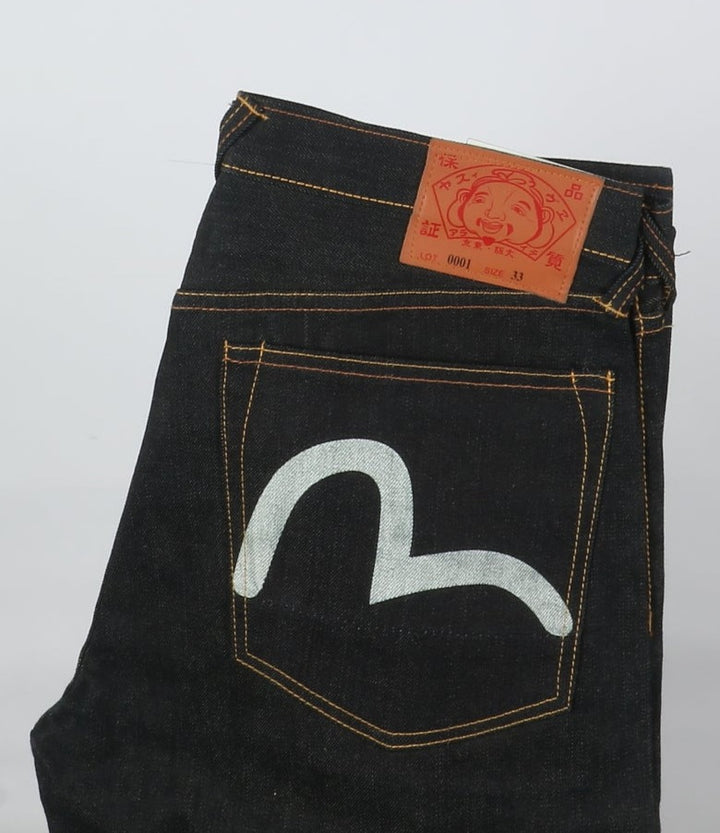 Evisu 0001 Jeans Vintage Denim Taglia W33 Uomo Deadstock w/Tags
