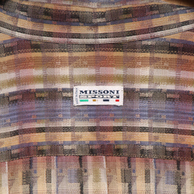 Missoni Sport Camicia Vintage Colorata Taglia L Uomo