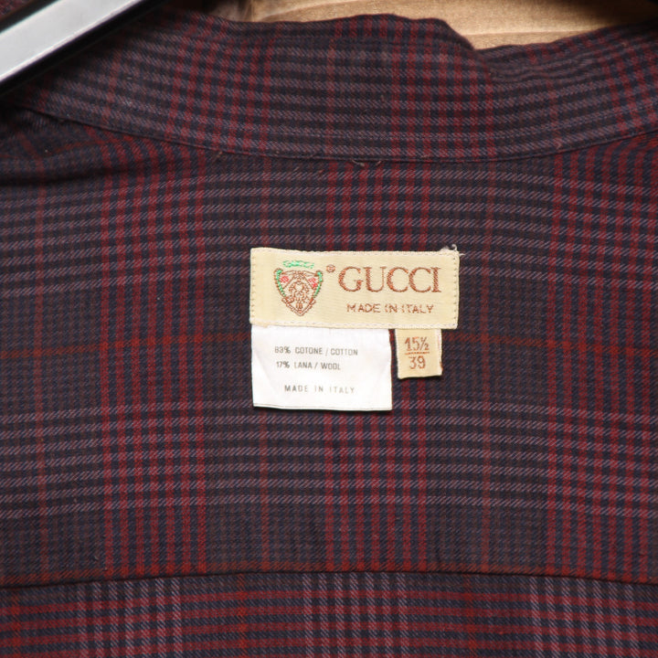 Gucci Camicia Vintage Colorata a Quadri Taglia 39 Uomo