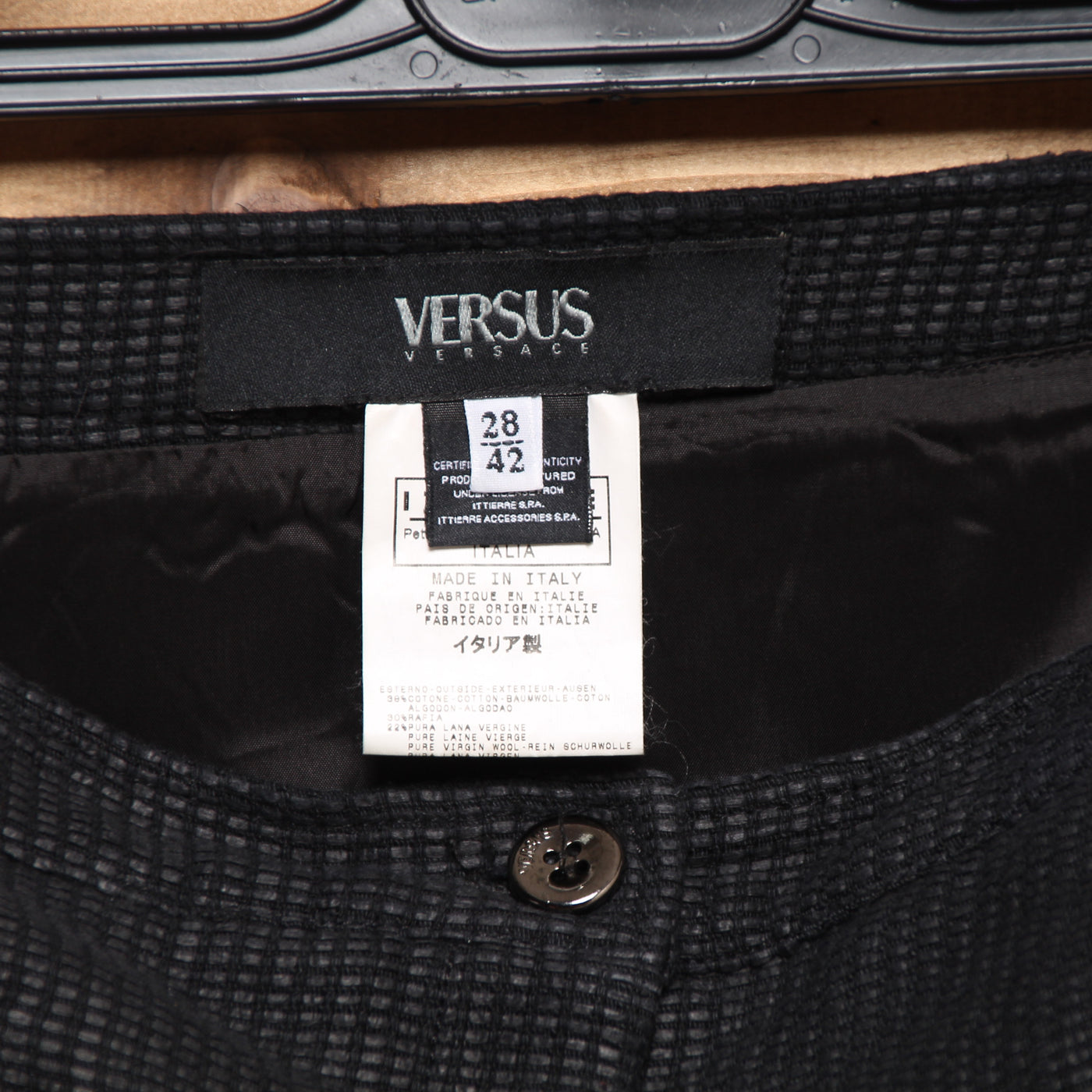 Versace Versus Gonna Vintage Nero Donna Taglia 42