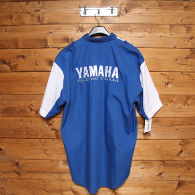 ADM Yamaha Racing Team Camicia Vintage Blu e Bianco Uomo Taglia XL Made in USA