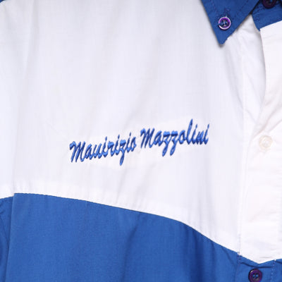ADM Yamaha Racing Team Camicia Vintage Blu e Bianco Uomo Taglia XL Made in USA