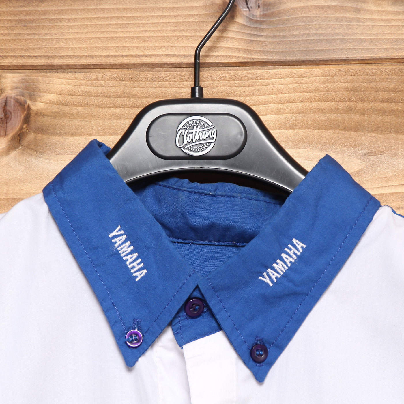 ADM Yamaha Racing Team Camicia Vintage Blu e Bianco Uomo Taglia XL Made in USA