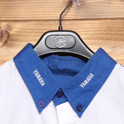 ADM Yamaha Racing Team Camicia Vintage Blu e Bianco Uomo Taglia XL Made in USA