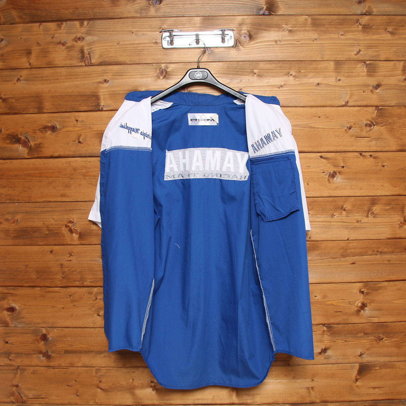 ADM Yamaha Racing Team Camicia Vintage Blu e Bianco Uomo Taglia XL Made in USA