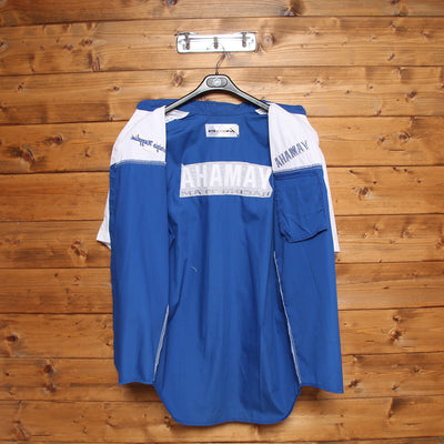 ADM Yamaha Racing Team Camicia Vintage Blu e Bianco Uomo Taglia XL Made in USA