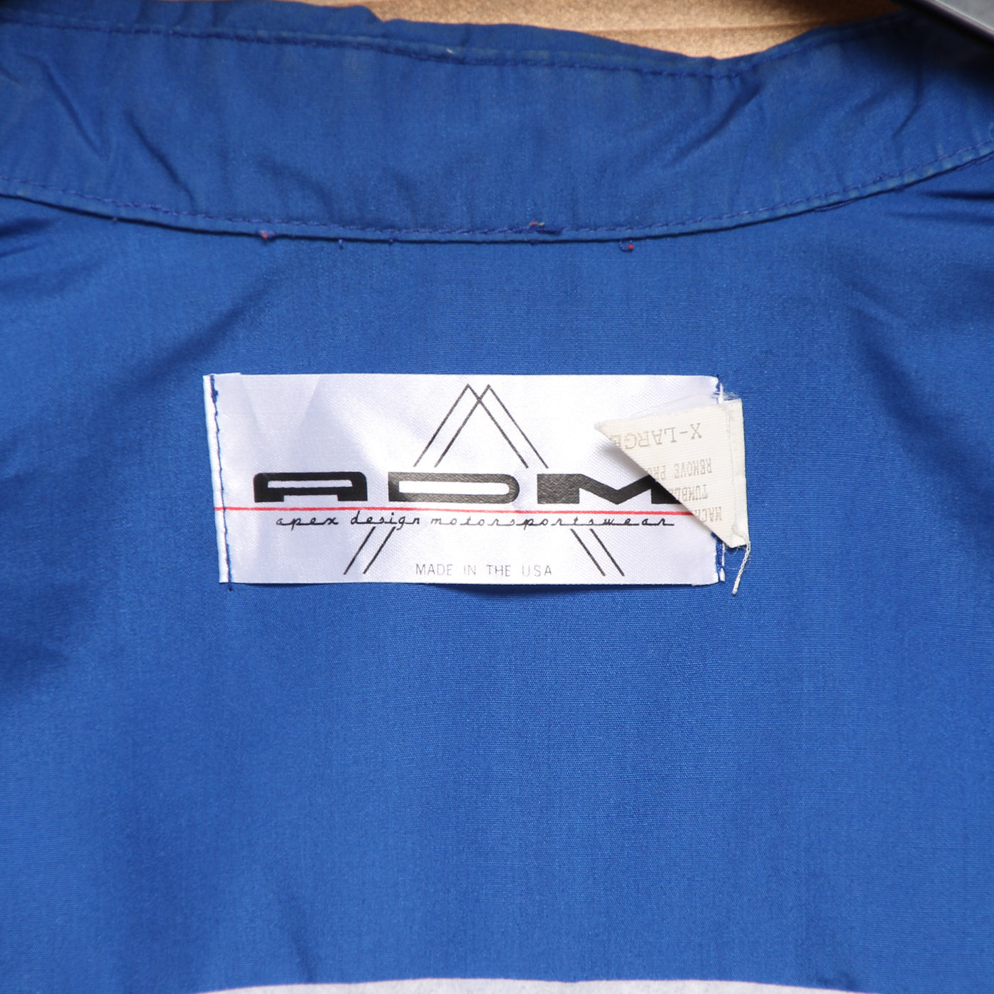 ADM Yamaha Racing Team Camicia Vintage Blu e Bianco Uomo Taglia XL Made in USA