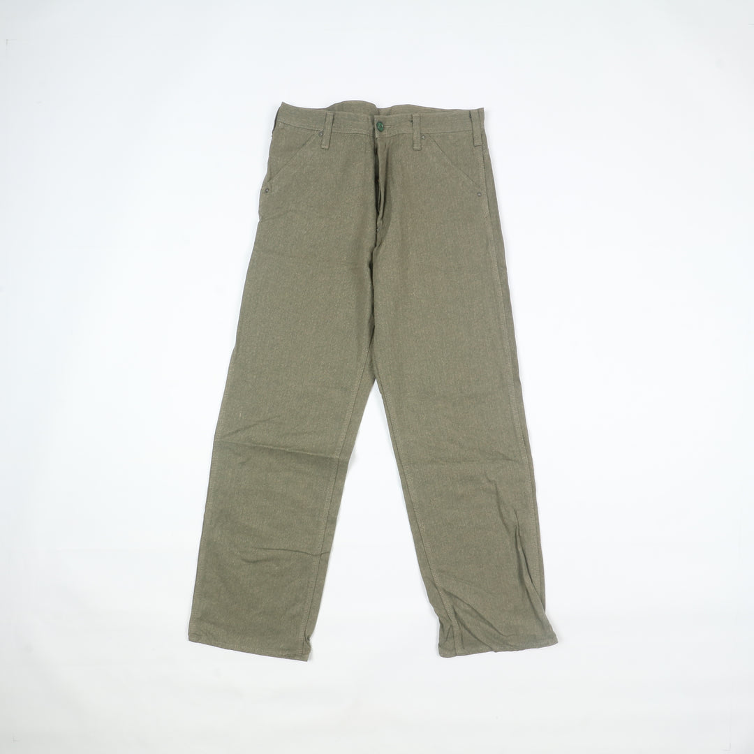 Left Field American Workwear Cargo Martingala Jeans Vintage Verde Taglia L Uomo Deadstock w/Tags Made in Japan
