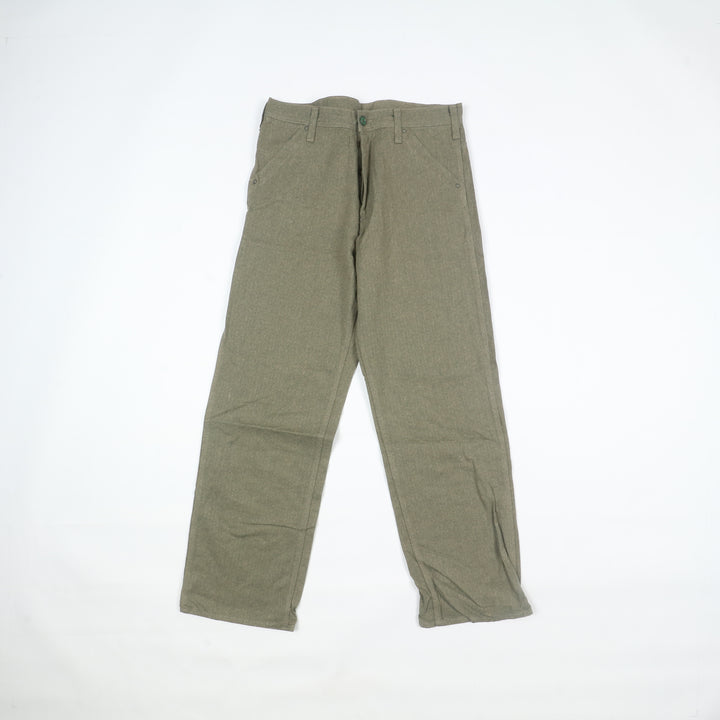 Left Field American Workwear Cargo Martingala Jeans Vintage Verde Taglia L Uomo Deadstock w/Tags Made in Japan