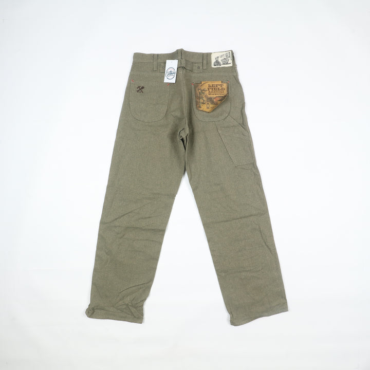 Left Field American Workwear Cargo Martingala Jeans Vintage Verde Taglia L Uomo Deadstock w/Tags Made in Japan