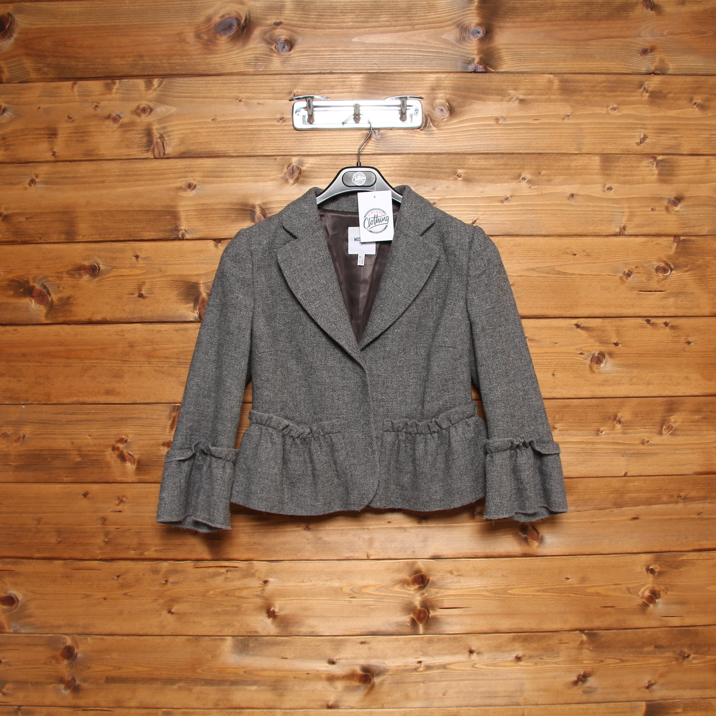 Moschino Jeans Giacca Blazer Vintage Grigio Taglia 40 Donna