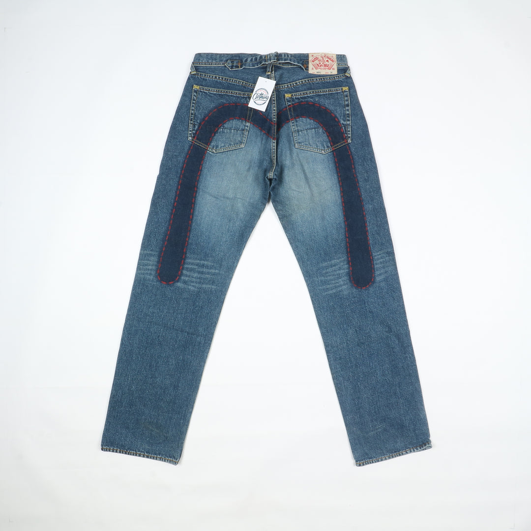 Evisu Martingala Regular Jeans Denim Taglia W36 Uomo