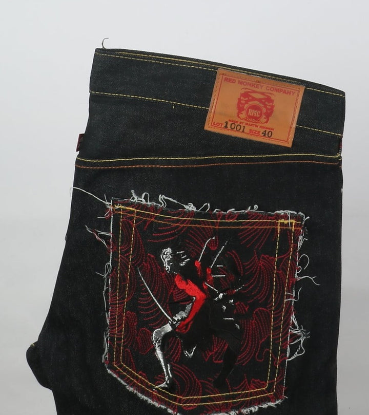 Red Monkey Company Selvedge Jeans Relaxed Vintage Denim W40 Uomo