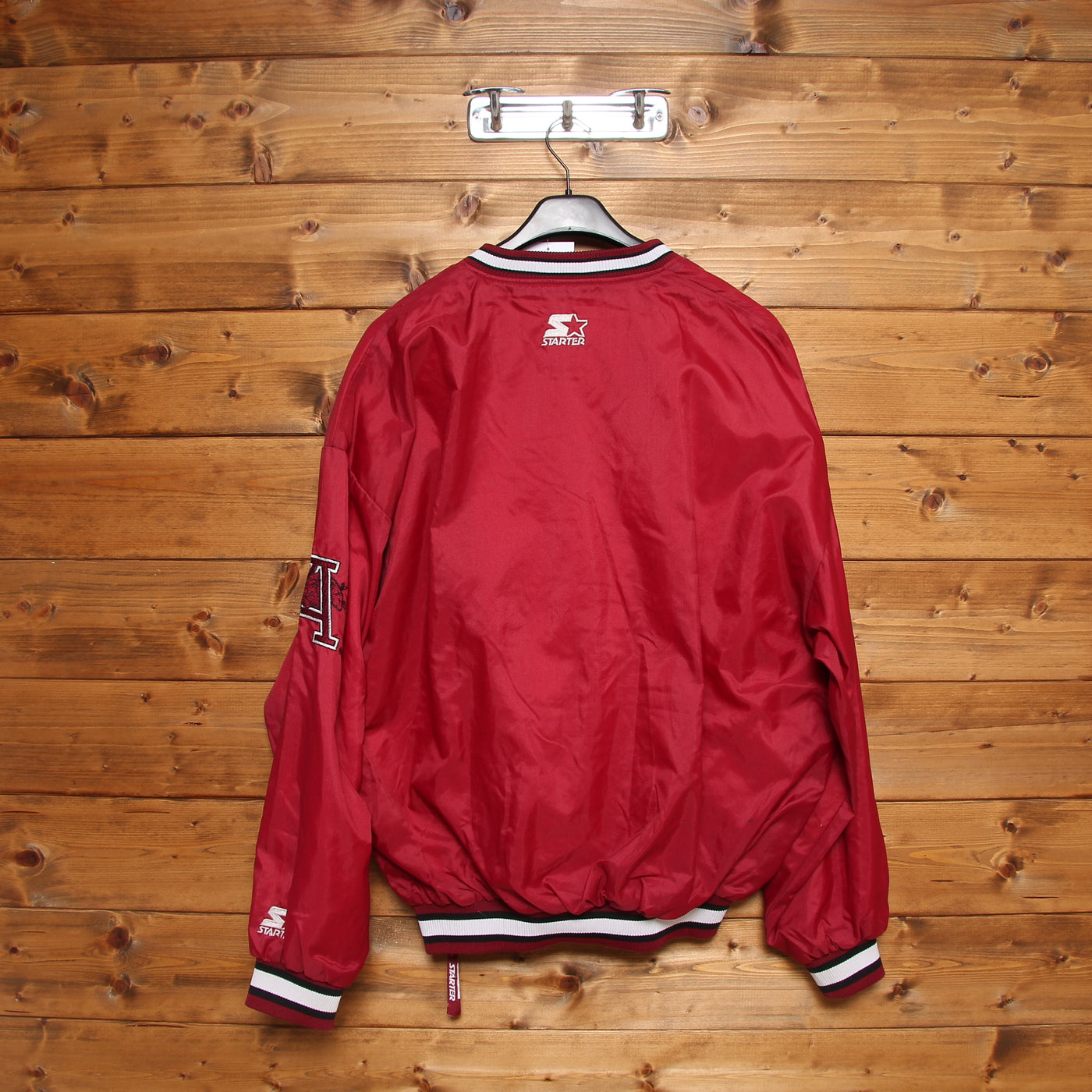Starter Giacca a Vento Basketball Arkansas Razurbacks Vintage Bordeaux Taglia XL Uomo Made in Korea
