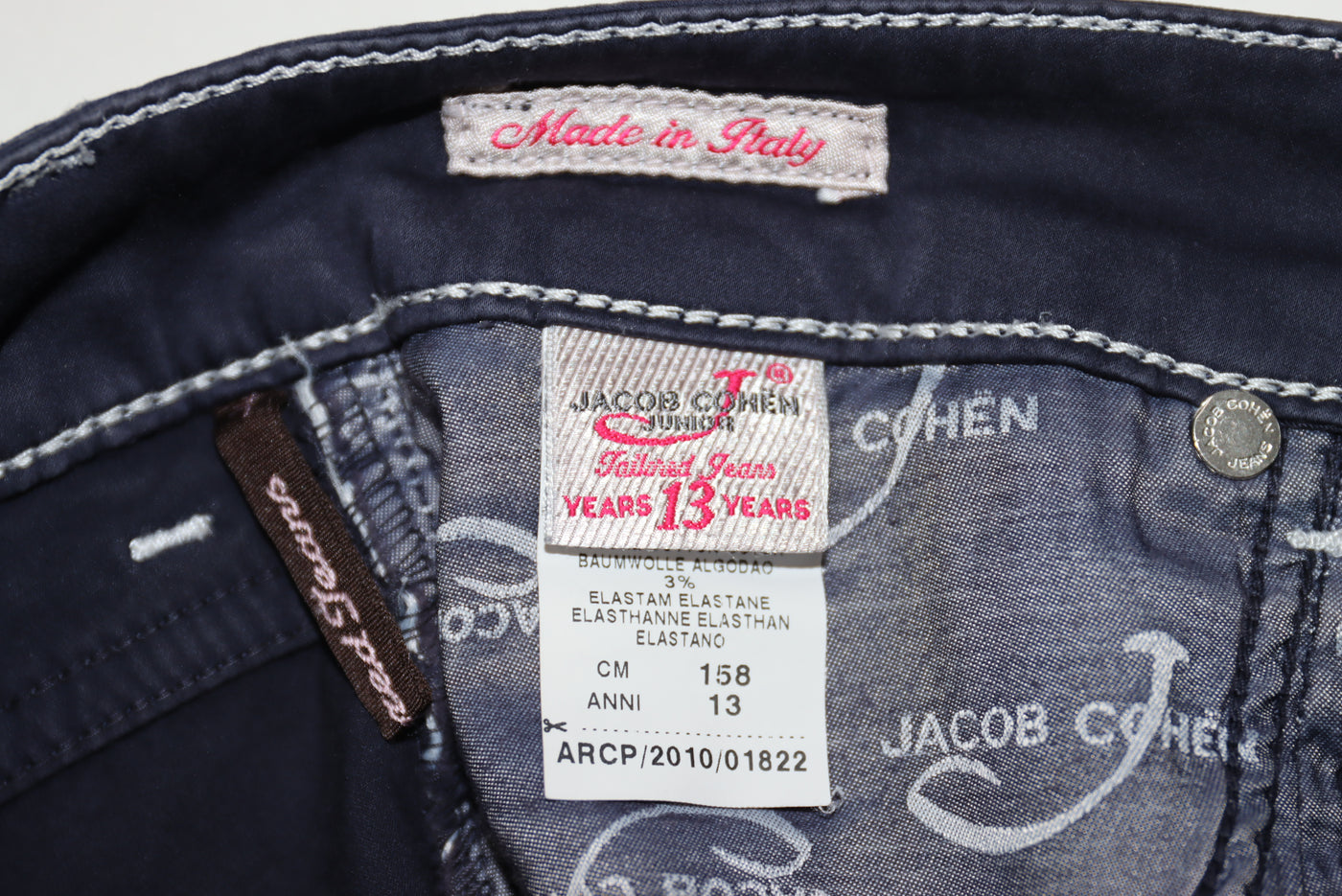 Jacob Cohen Jeans Blu 13 Anni Bambino Vintage Clothing Shop