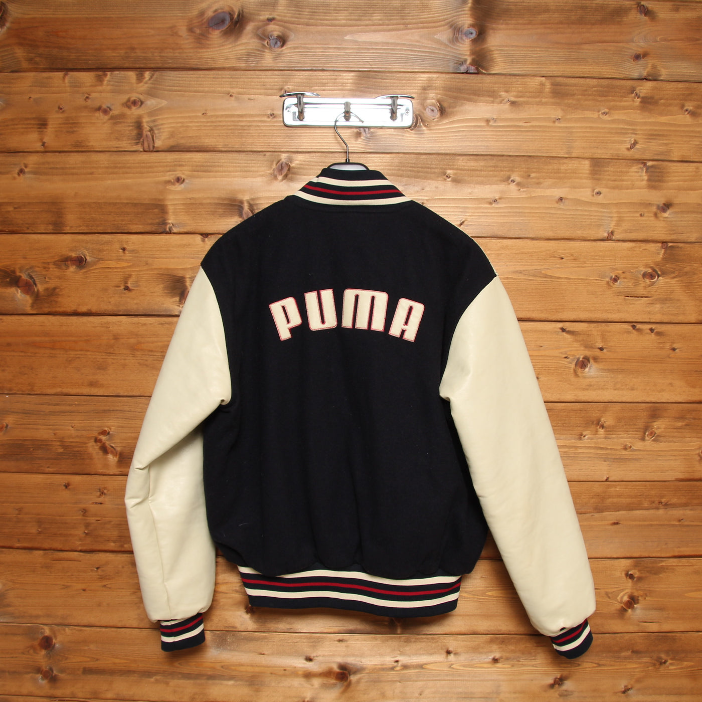 Puma Bomber Vintage Nero e Beige Taglia L Uomo