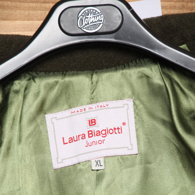 Laura Biagiotti Junior Cappotto Doppio Petto Vintage Verde Taglia XL Bambino