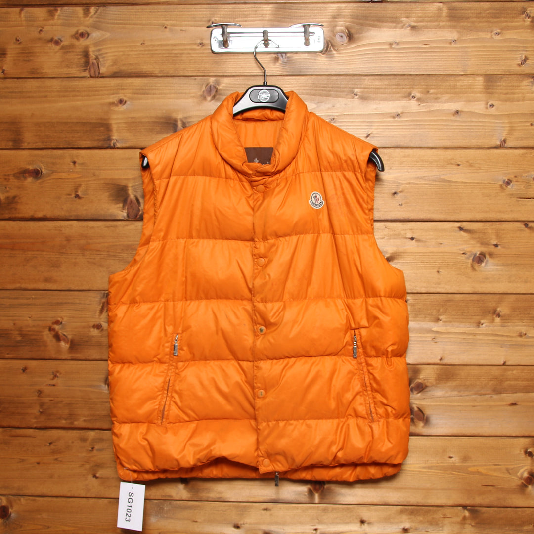 Moncler Giubbotto Smanicato Arancione Taglia S Unisex – Vintage