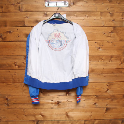West Wind Giacca College Vintage 80' Blu Taglia S Unisex Made in USA
