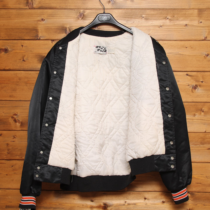 West Wind Giacca College Nero e Arancione Taglia L Uomo Made in USA
