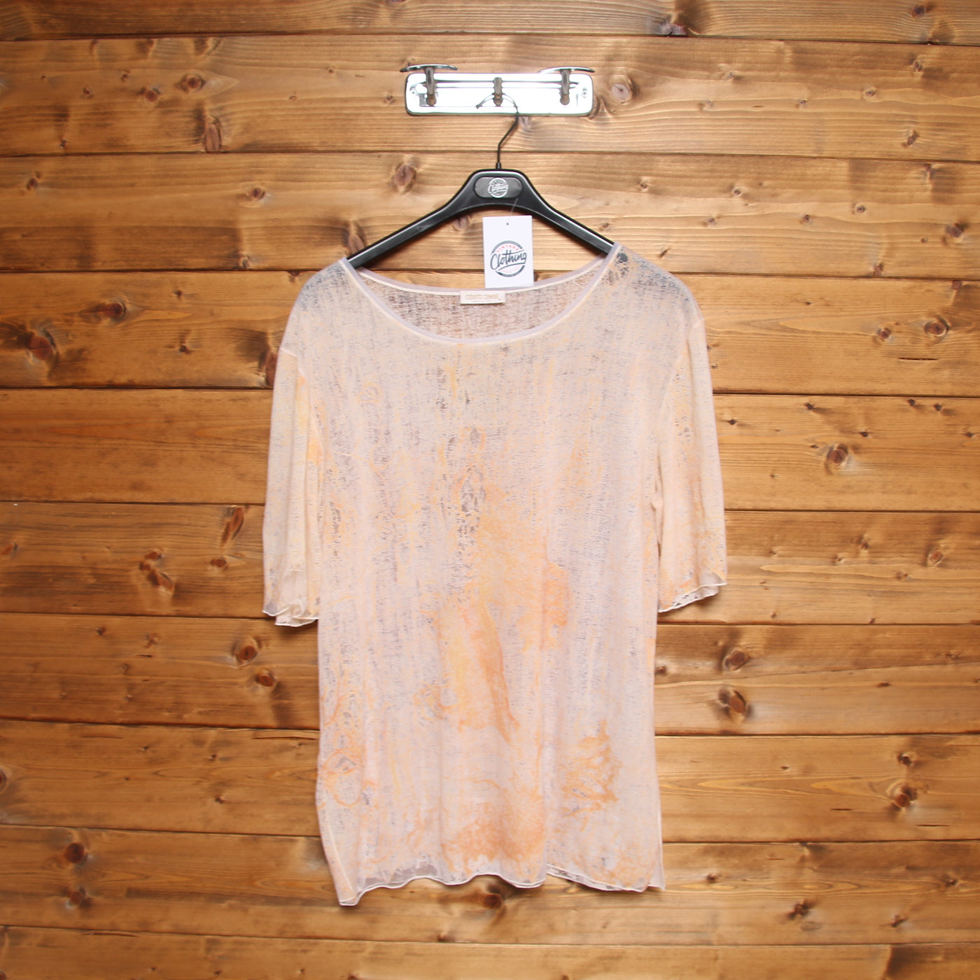 Roberto Cavalli T-Shirt Vintage Beige con Fantasia Unisex