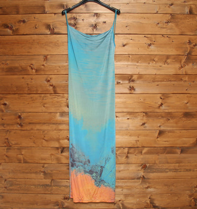 Cavalli Jeans Abito Vintage Azzurro con Fantasia Taglia 44 Donna